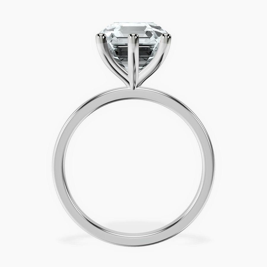18kt White Gold Six Prong Solitaire 1.5mm Lab Diamond Ring side right image one
