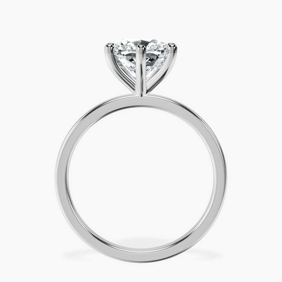 Platinum Six Prong Solitaire 1.5mm Lab Diamond Ring side right image one