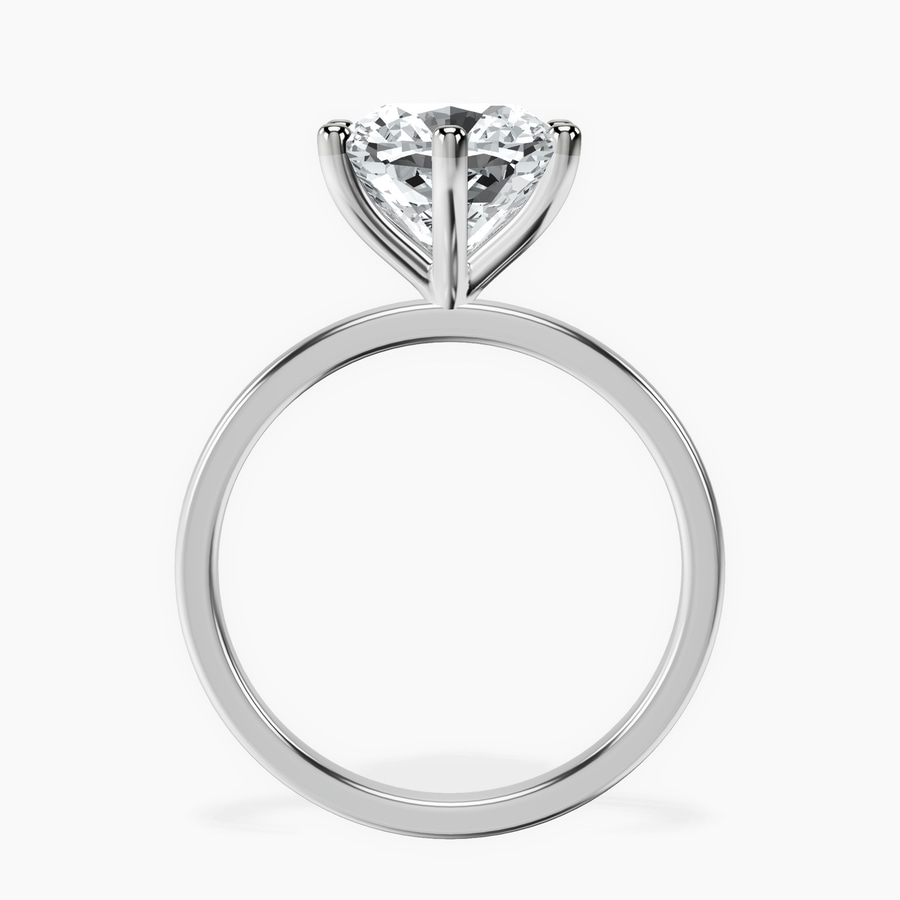 14kt White Gold Six Prong Solitaire 1.5mm Lab Diamond Ring side right image one
