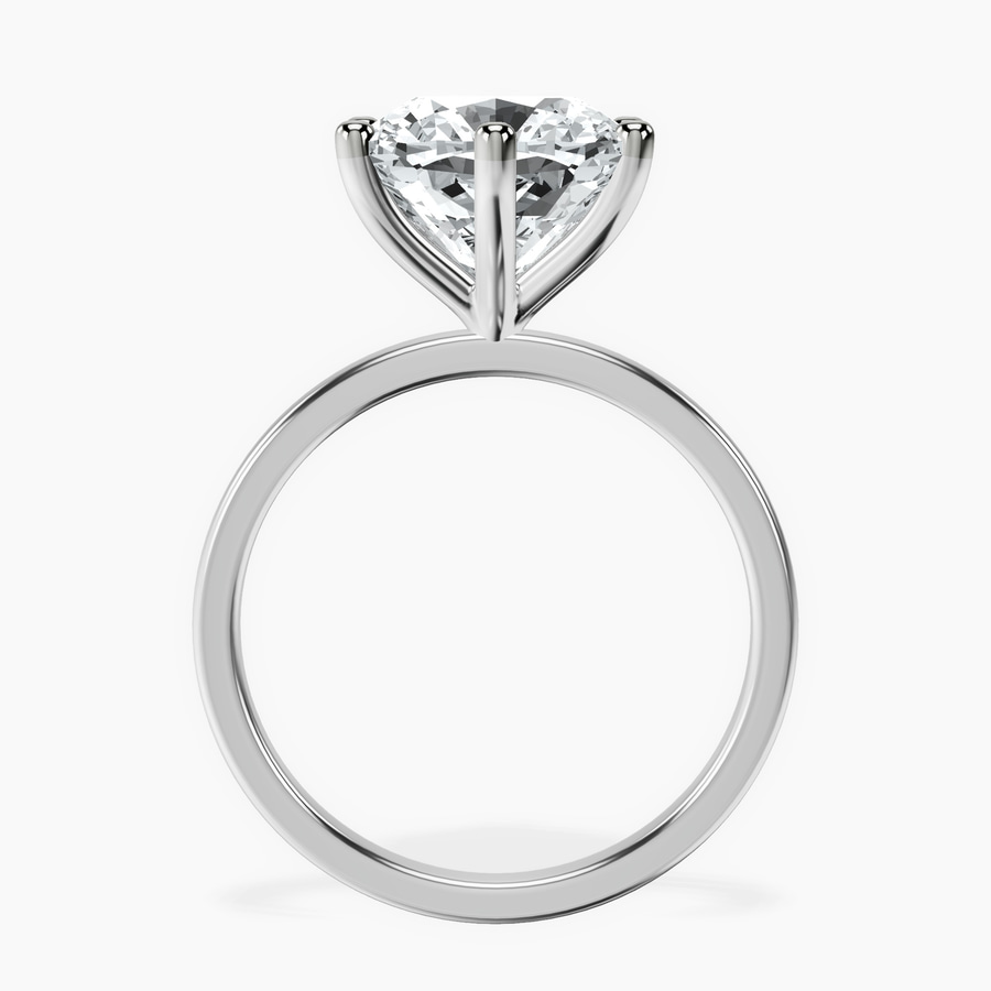 Platinum Six Prong Solitaire 1.5mm Lab Diamond Ring side right image one