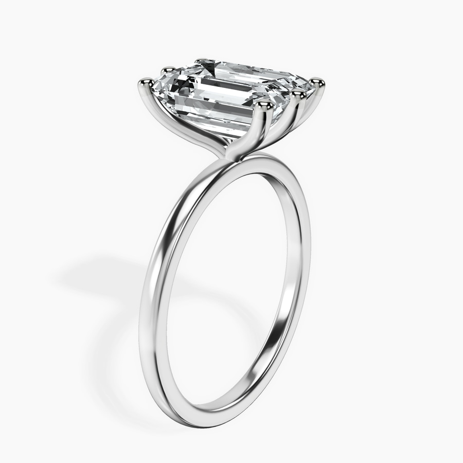 14kt White Gold Six Prong Solitaire 1.5mm Lab Diamond Ring standing product image one