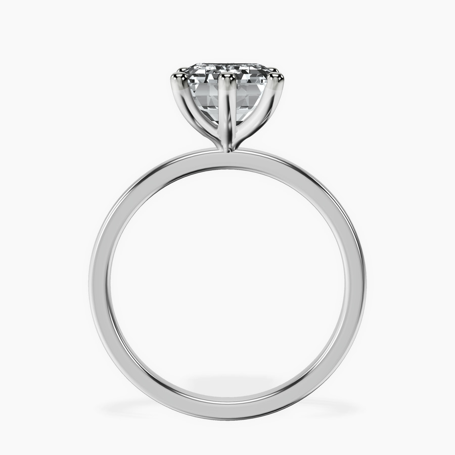 14kt White Gold Six Prong Solitaire 1.5mm Lab Diamond Ring side right image one