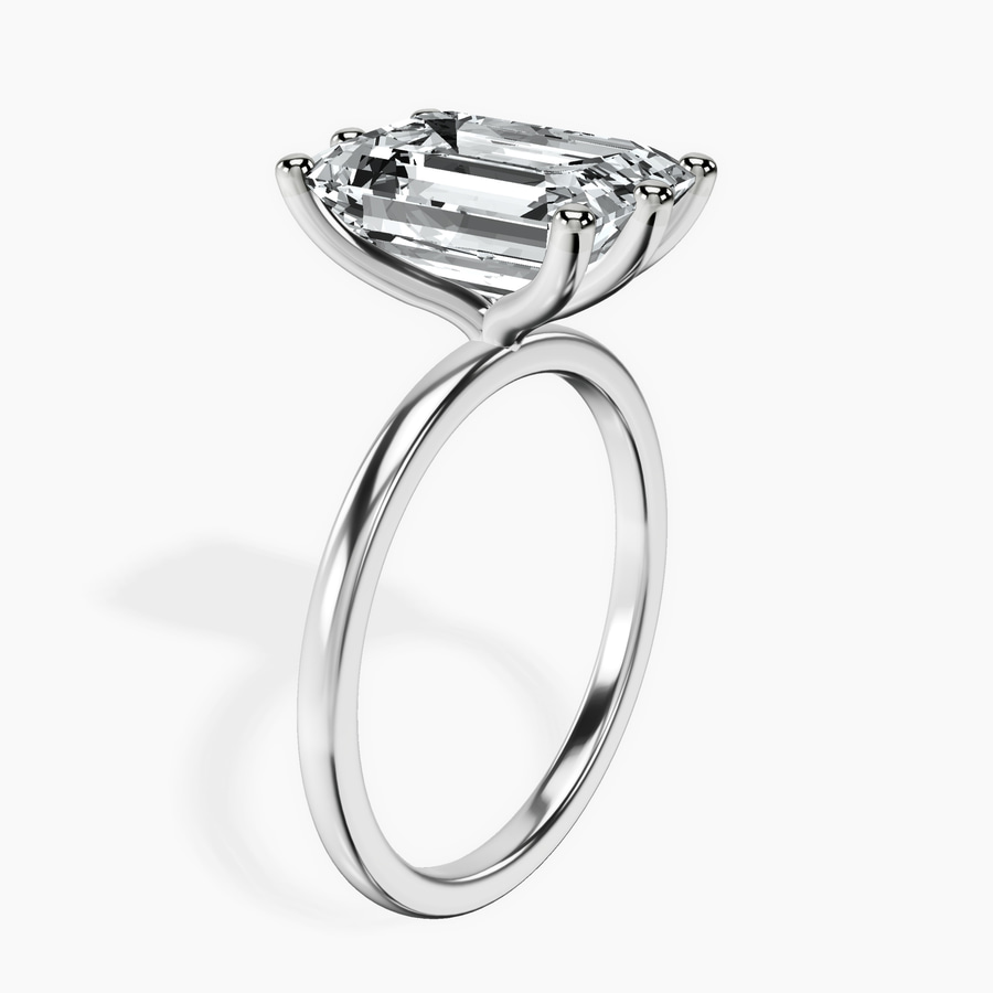 14kt White Gold Six Prong Solitaire 1.5mm Lab Diamond Ring standing product image one