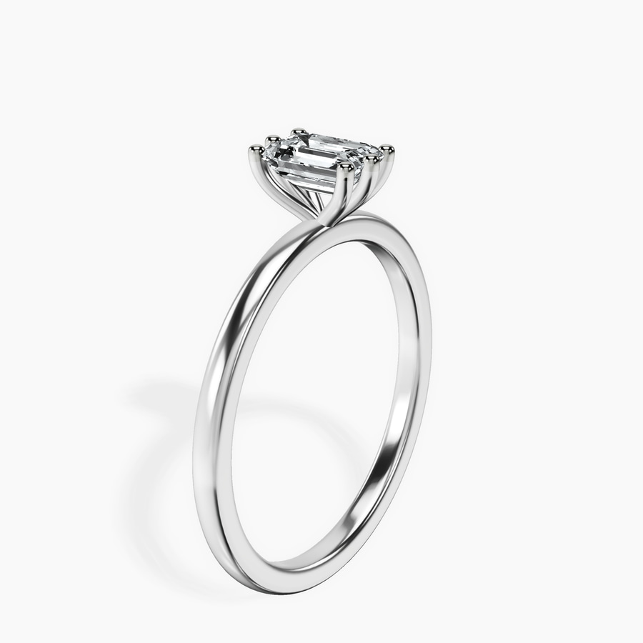 Platinum Six Prong Solitaire 1.5mm Lab Diamond Ring standing product image one
