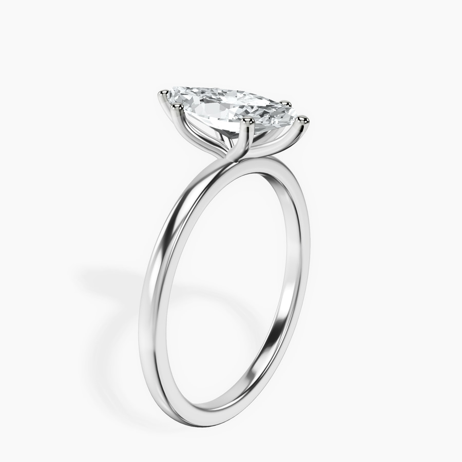 Platinum Six Prong Solitaire 1.5mm Lab Diamond Ring standing product image one