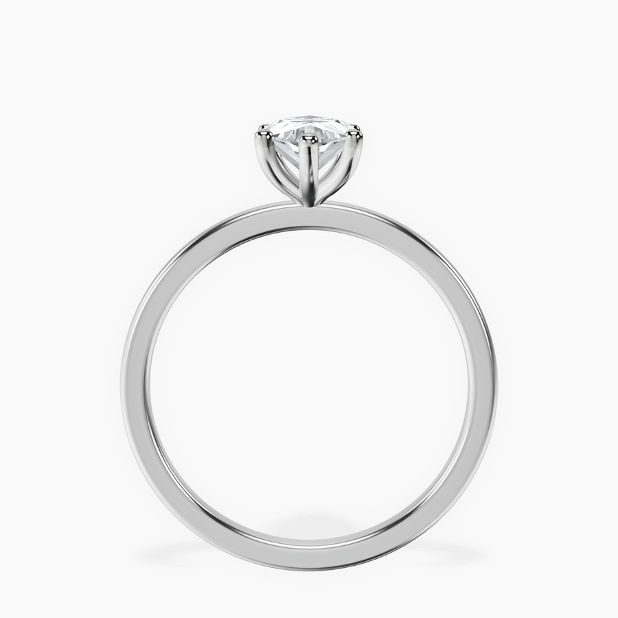 Platinum Six Prong Solitaire 1.5mm Lab Diamond Ring side right image one