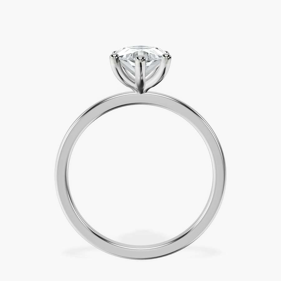 Platinum Six Prong Solitaire 1.5mm Lab Diamond Ring side right image one