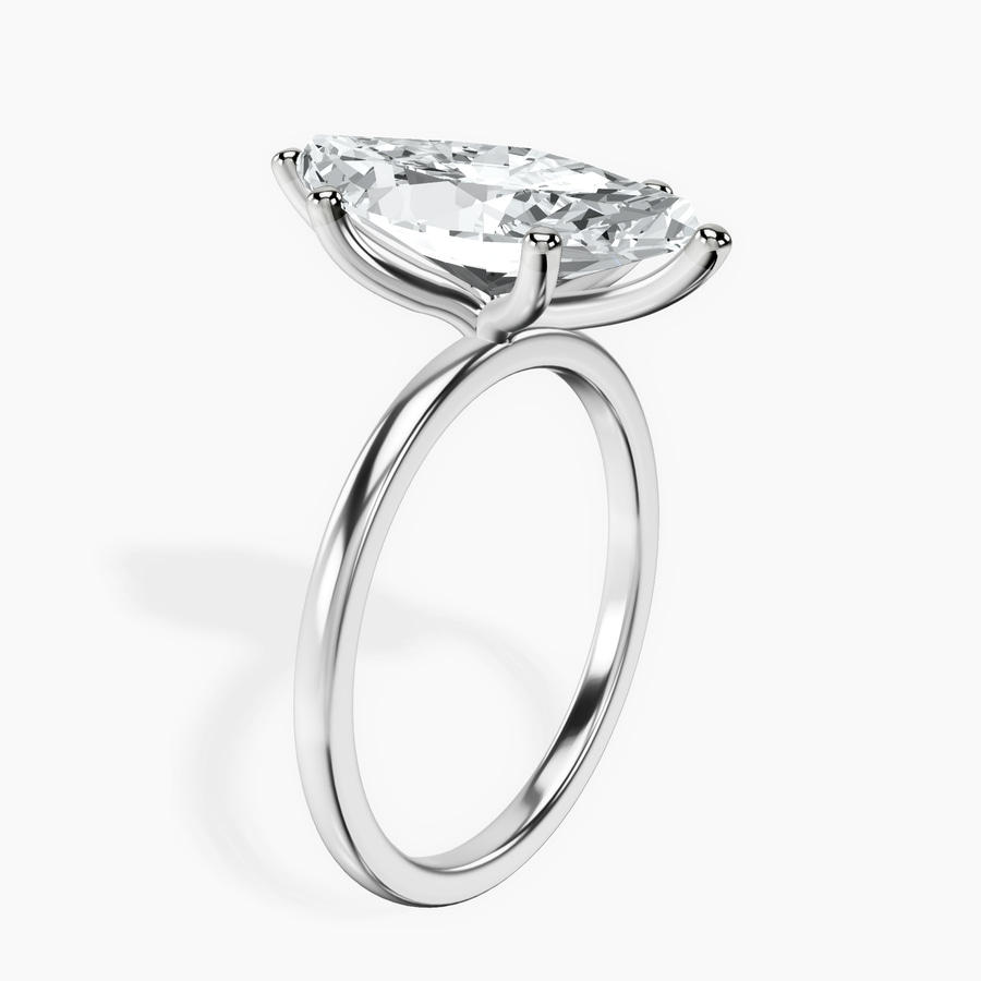 Platinum Six Prong Solitaire 1.5mm Lab Diamond Ring standing product image one