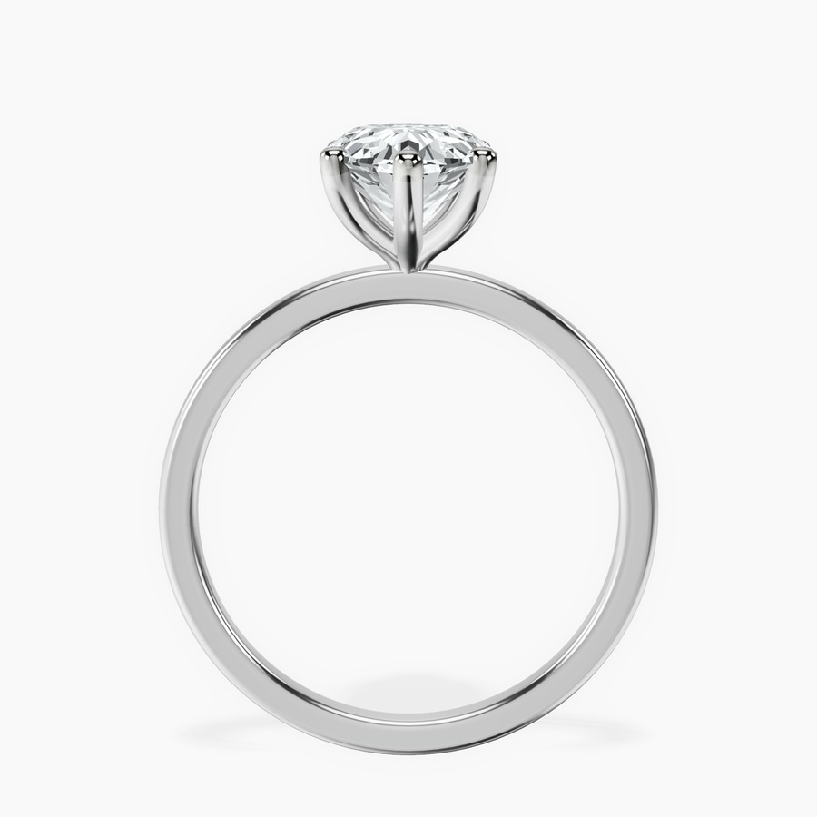 Platinum Six Prong Solitaire 1.5mm Lab Diamond Ring side right image one