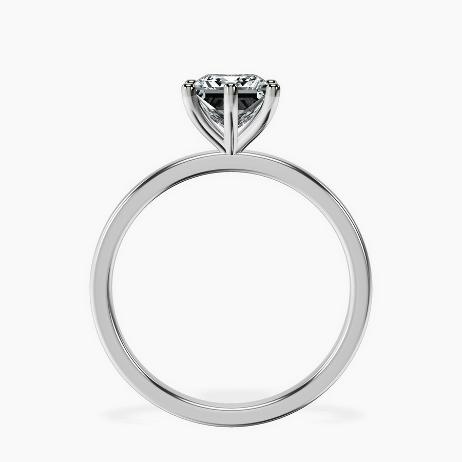 10kt White Gold Six Prong Solitaire 1.5mm Lab Diamond Ring side right image one