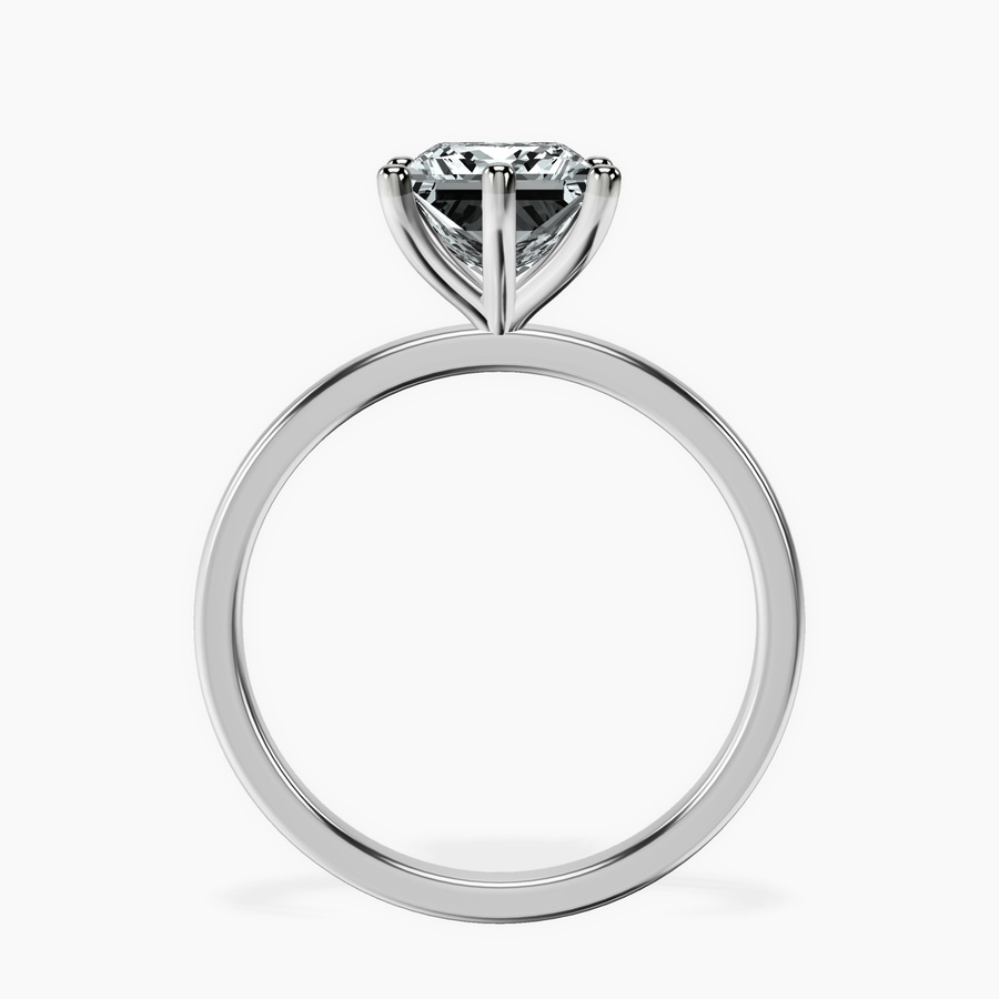 14ct White Gold Six Prong Solitaire 1.5mm Lab Diamond Ring side right image one