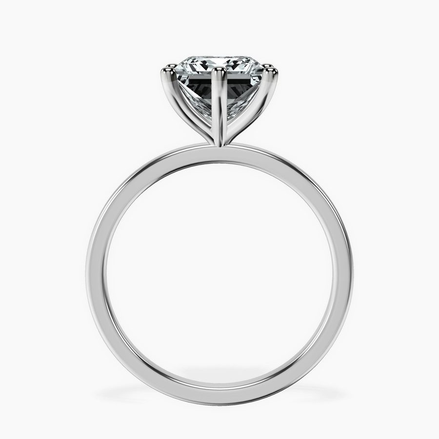 10kt White Gold Six Prong Solitaire 1.5mm Lab Diamond Ring side right image one