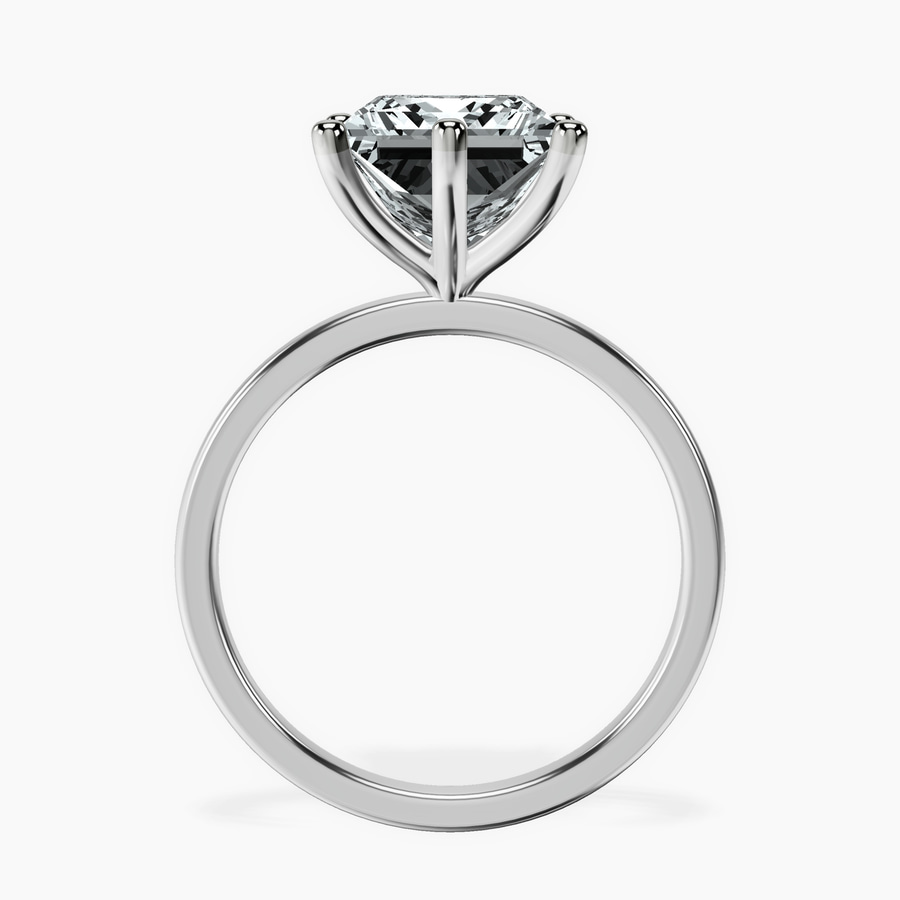 10kt White Gold Six Prong Solitaire 1.5mm Lab Diamond Ring side right image one