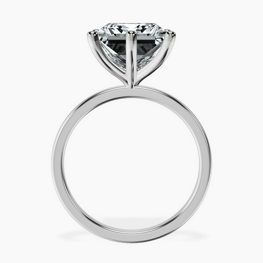 10kt White Gold Six Prong Solitaire 1.5mm Lab Diamond Ring side right image one