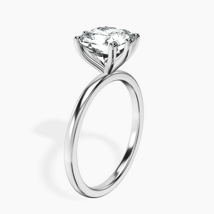 Platinum Six Prong Solitaire 1.5mm Lab Diamond Ring standing product image one