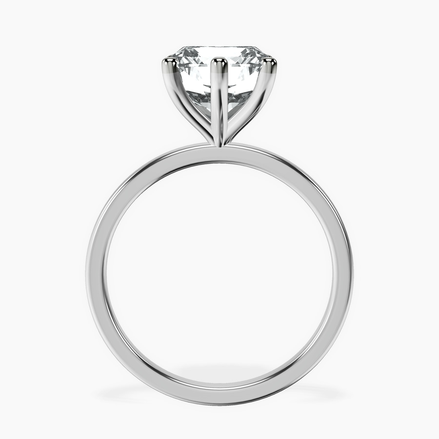 10kt White Gold Six Prong Solitaire 1.5mm Lab Diamond Ring side right image one