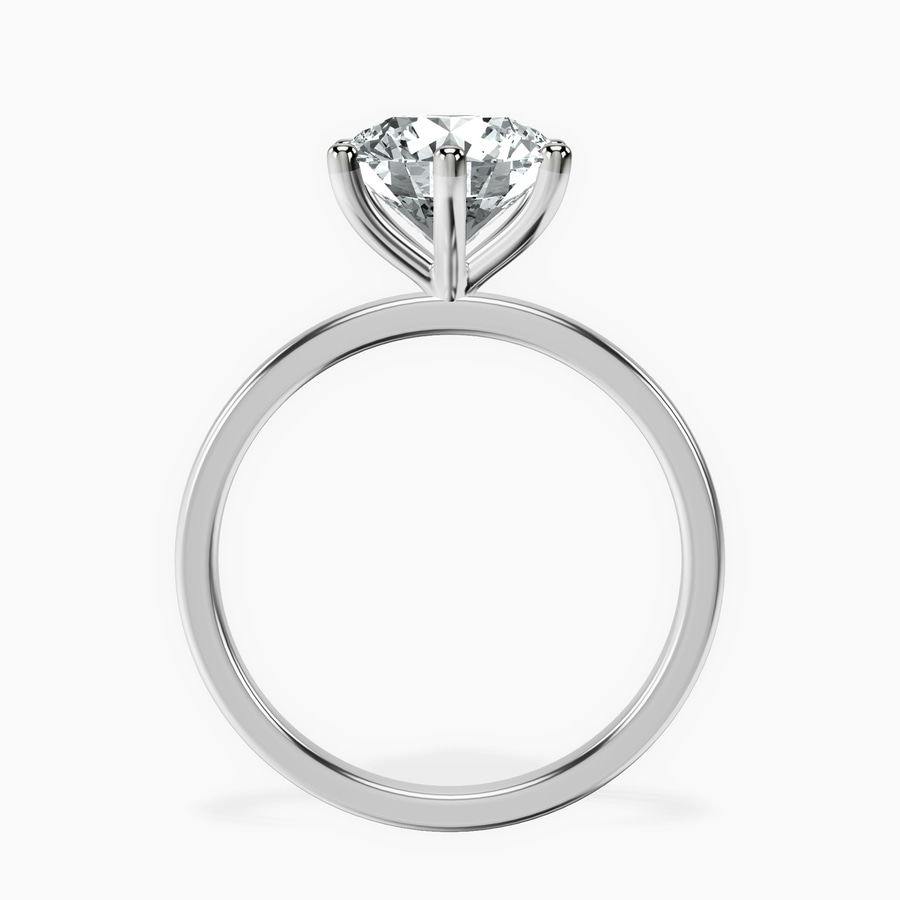 Platinum Six Prong Solitaire 1.5mm Lab Diamond Ring side right image one