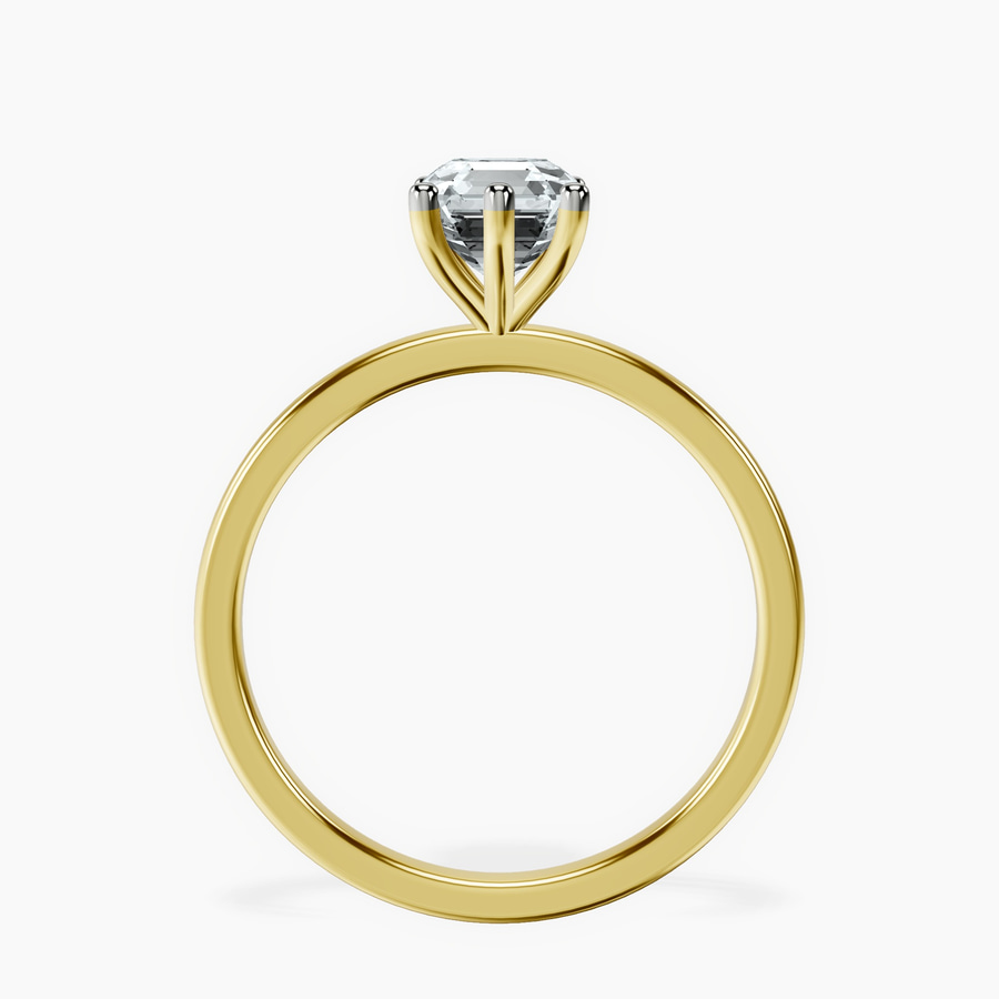 14kt Yellow Gold Six Prong Solitaire 1.5mm Lab Diamond Ring side right image one