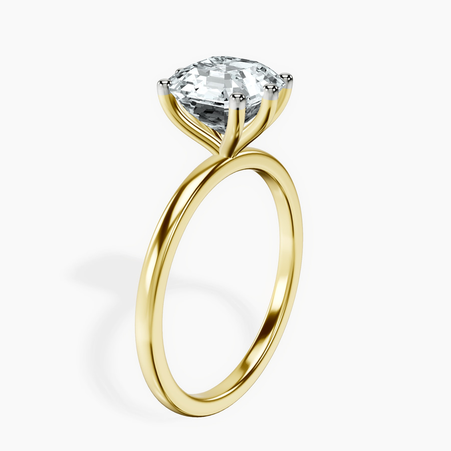 10kt Yellow Gold Six Prong Solitaire 1.5mm Lab Diamond Ring standing product image one