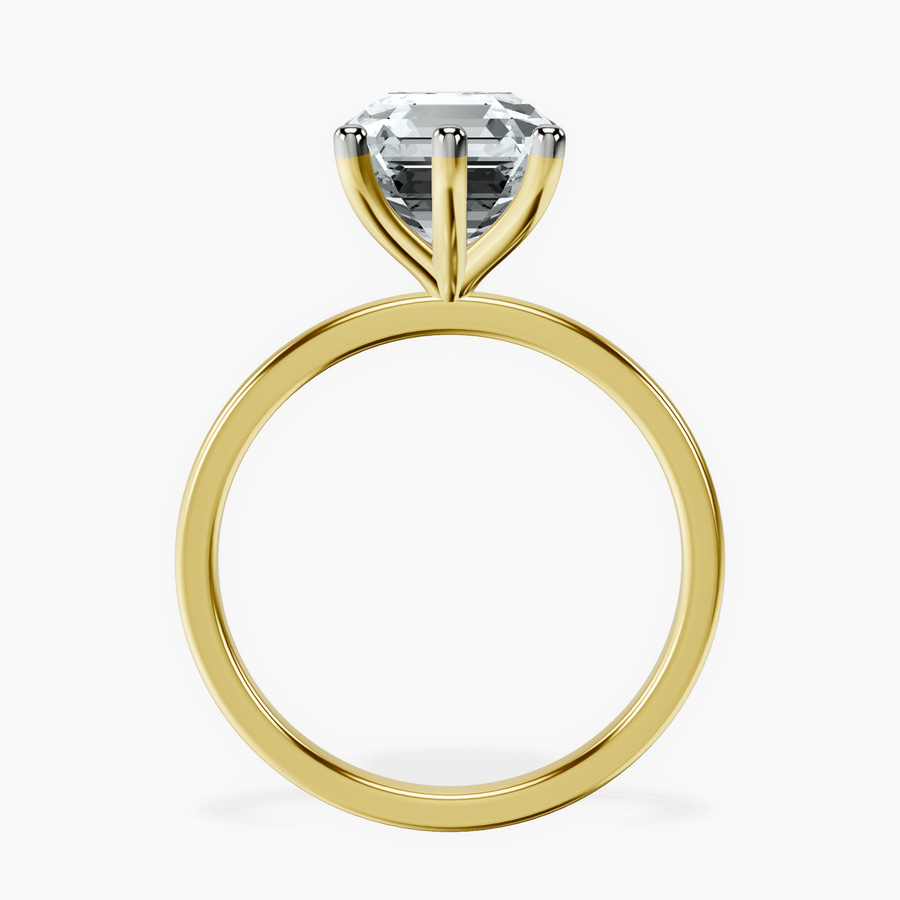 14kt Yellow Gold Six Prong Solitaire 1.5mm Lab Diamond Ring side right image one