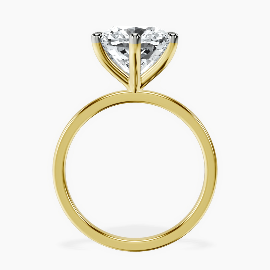 14kt Yellow Gold Six Prong Solitaire 1.5mm Lab Diamond Ring side right image one