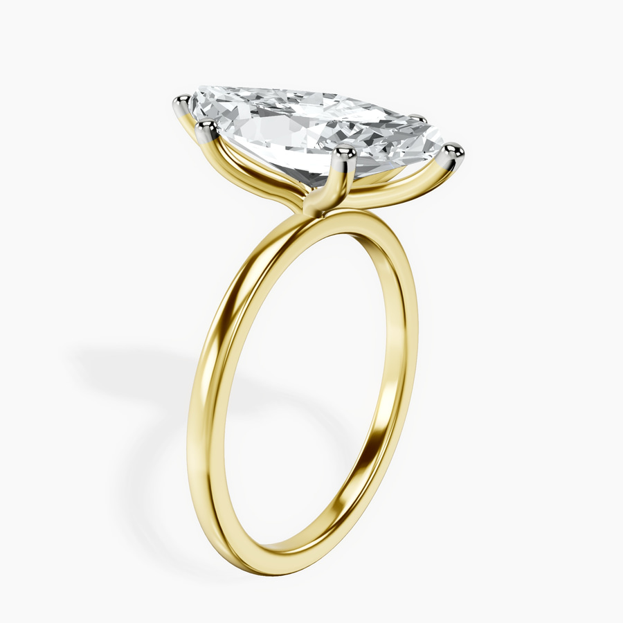 14kt Yellow Gold Six Prong Solitaire 1.5mm Lab Diamond Ring standing product image one