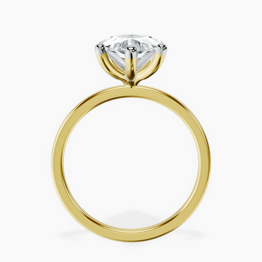 14kt Yellow Gold Six Prong Solitaire 1.5mm Lab Diamond Ring side right image one