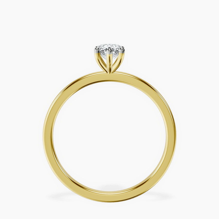 14kt Yellow Gold Six Prong Solitaire 1.5mm Lab Diamond Ring side right image one