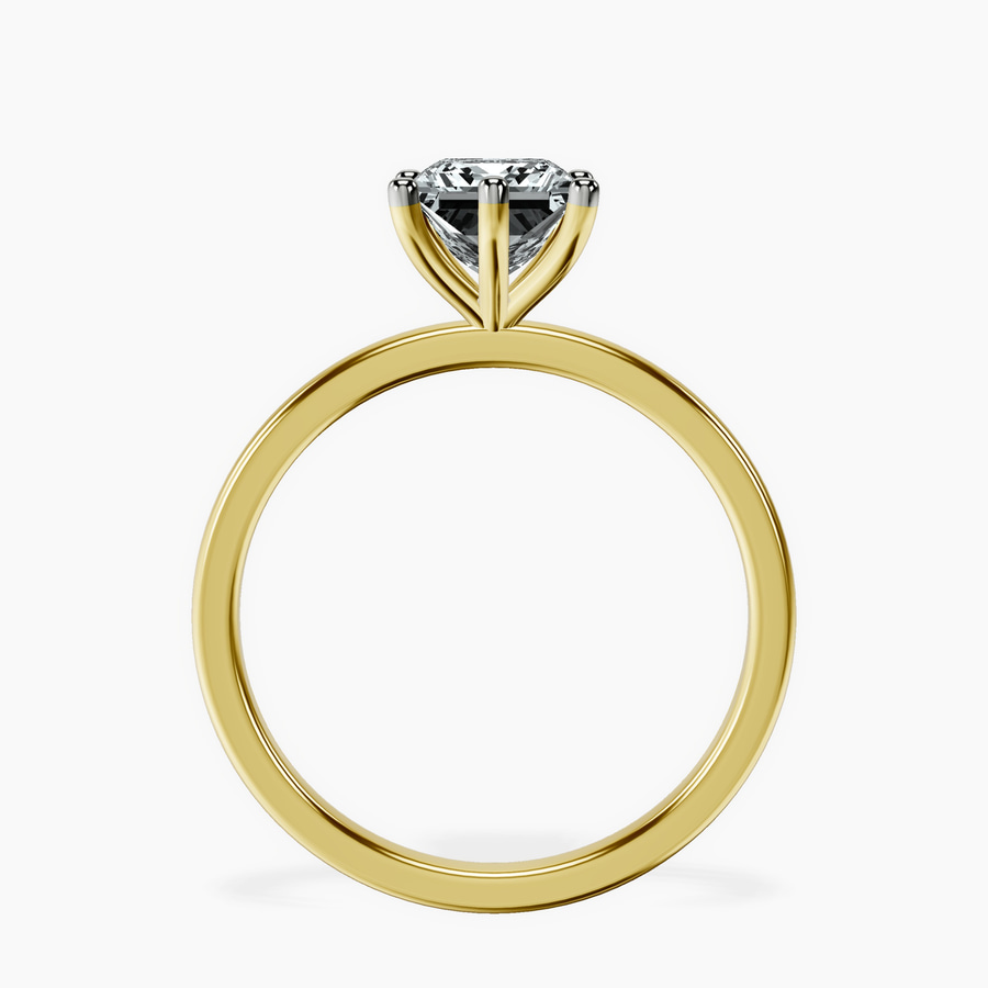10kt Yellow Gold Six Prong Solitaire 1.5mm Lab Diamond Ring side right image one