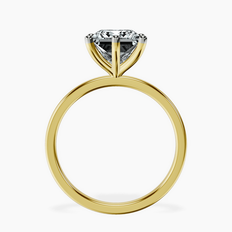 14kt Yellow Gold Six Prong Solitaire 1.5mm Lab Diamond Ring side right image one
