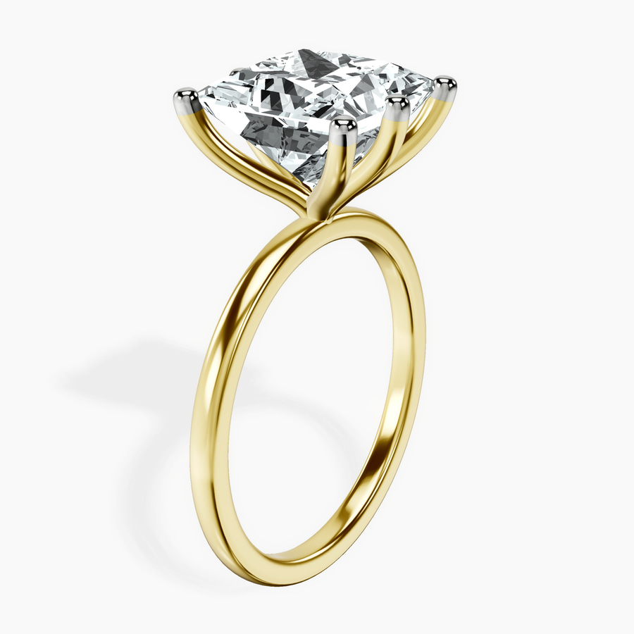 14kt Yellow Gold Six Prong Solitaire 1.5mm Lab Diamond Ring standing product image one