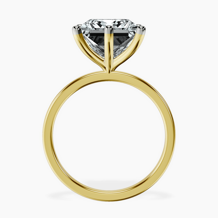 14kt Yellow Gold Six Prong Solitaire 1.5mm Lab Diamond Ring side right image one