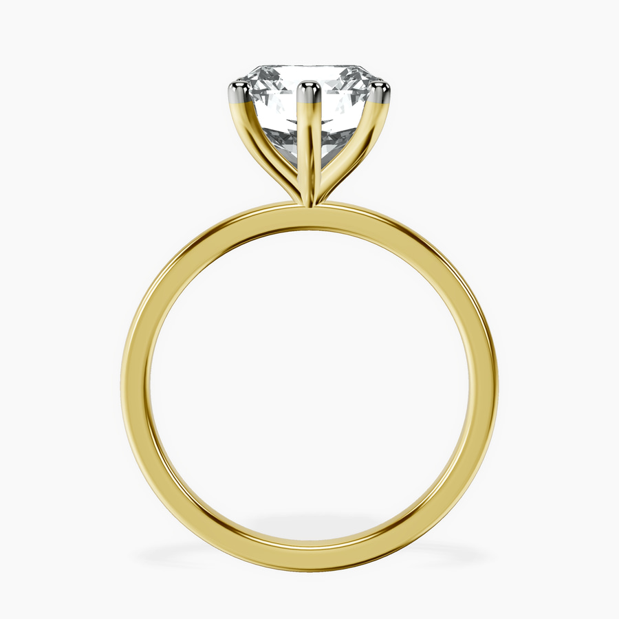 14kt Yellow Gold Six Prong Solitaire 1.5mm Lab Diamond Ring side right image one