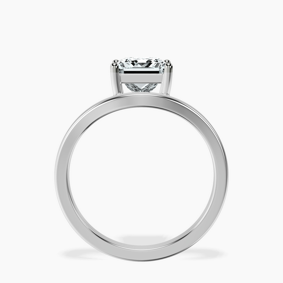 Platinum Crest Four Prong Solitaire Lab Diamond Ring side right image one