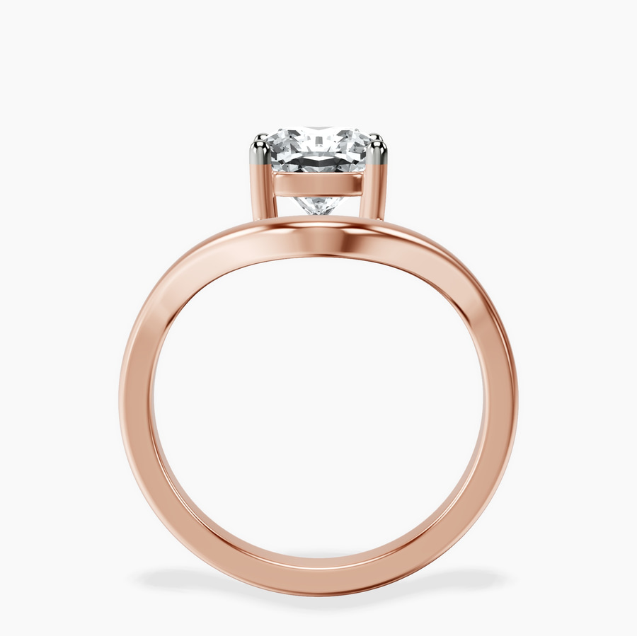 10kt Rose Gold Eden Crest Lab Diamond Ring side right image one