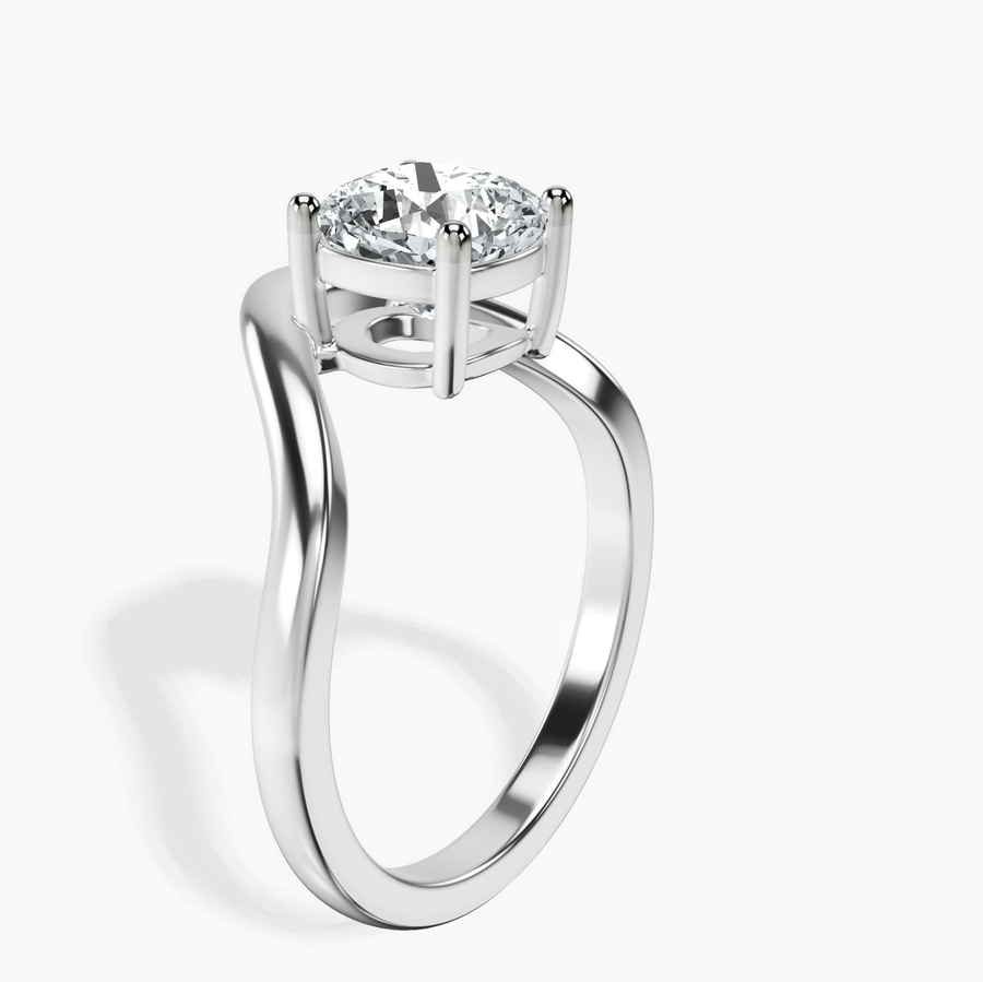 Platinum Eden Crest Lab Diamond Ring standing product image one