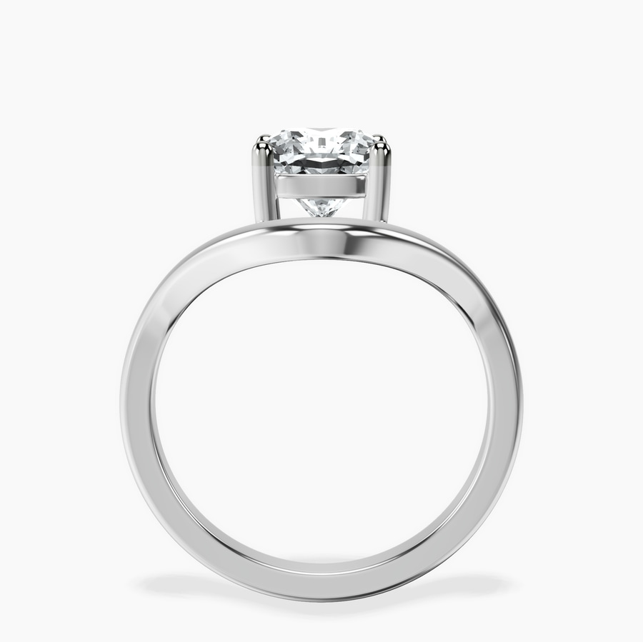 Platinum Eden Crest Lab Diamond Ring side right image one