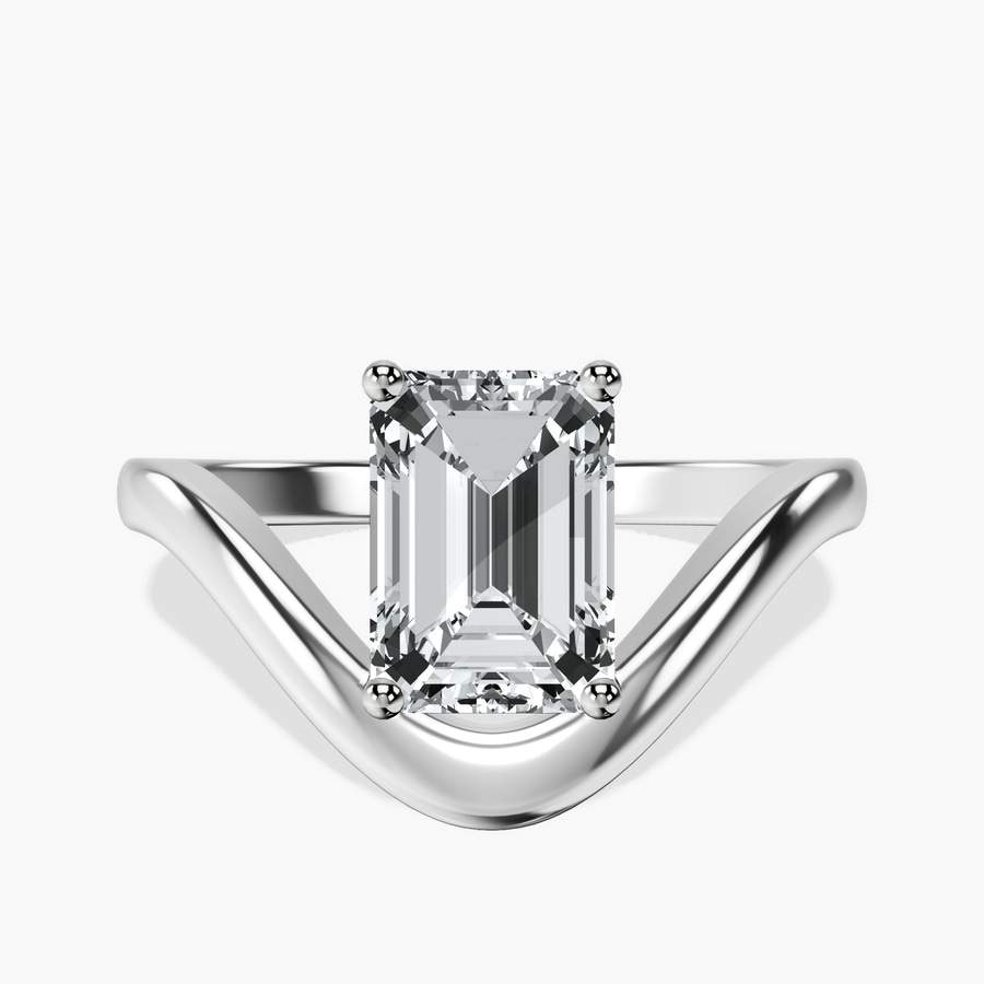 10kt White Gold Eden Crest Lab Diamond Ring front image