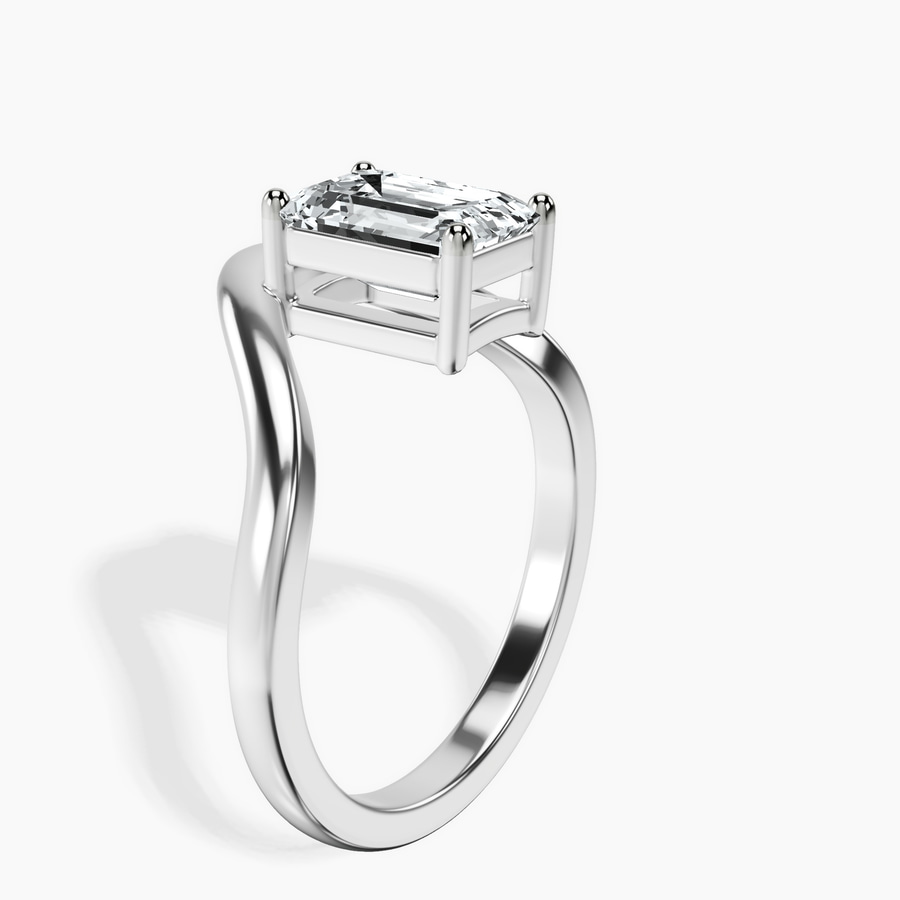 10kt White Gold Eden Crest Lab Diamond Ring standing product image one