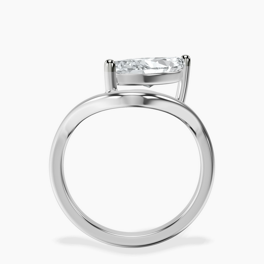 10kt White Gold Eden Crest Lab Diamond Ring side right image one