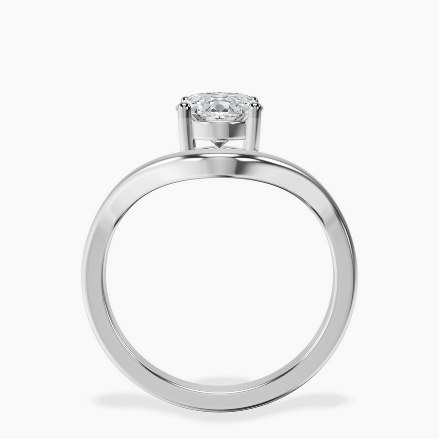 14kt White Gold Eden Crest Lab Diamond Ring side right image one