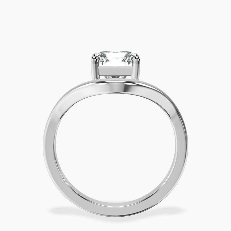 18kt White Gold Eden Crest Lab Diamond Ring side right image one