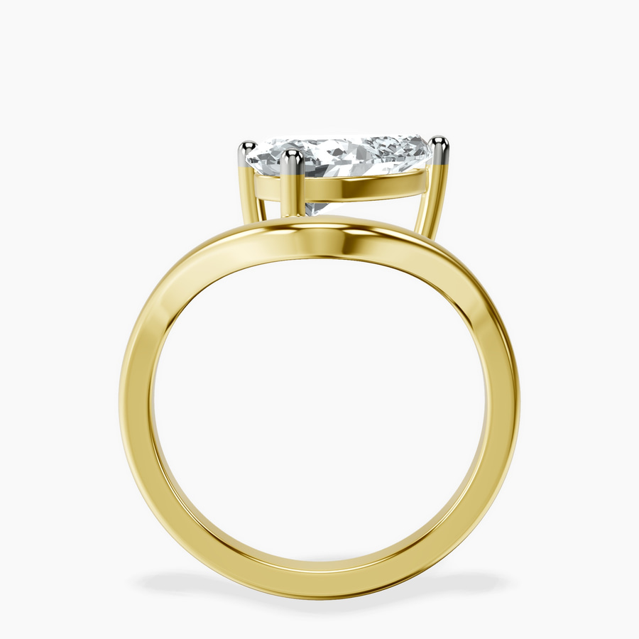 10kt Yellow Gold Eden Crest Lab Diamond Ring side right image one