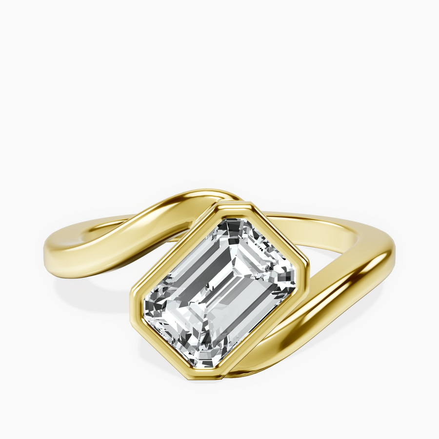 14ct Rose Gold Ava Crest Lab Diamond Ring front image