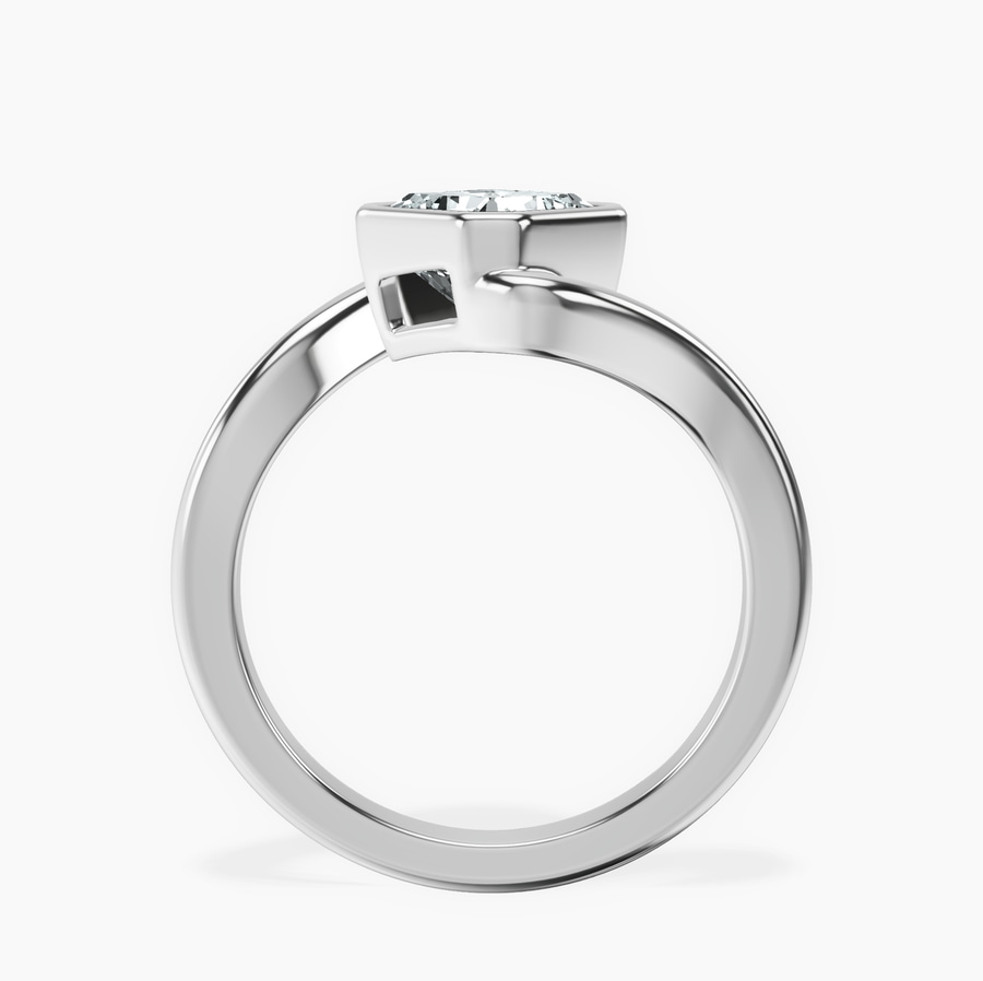 Platinum Ava Crest Lab Diamond Ring side right image one