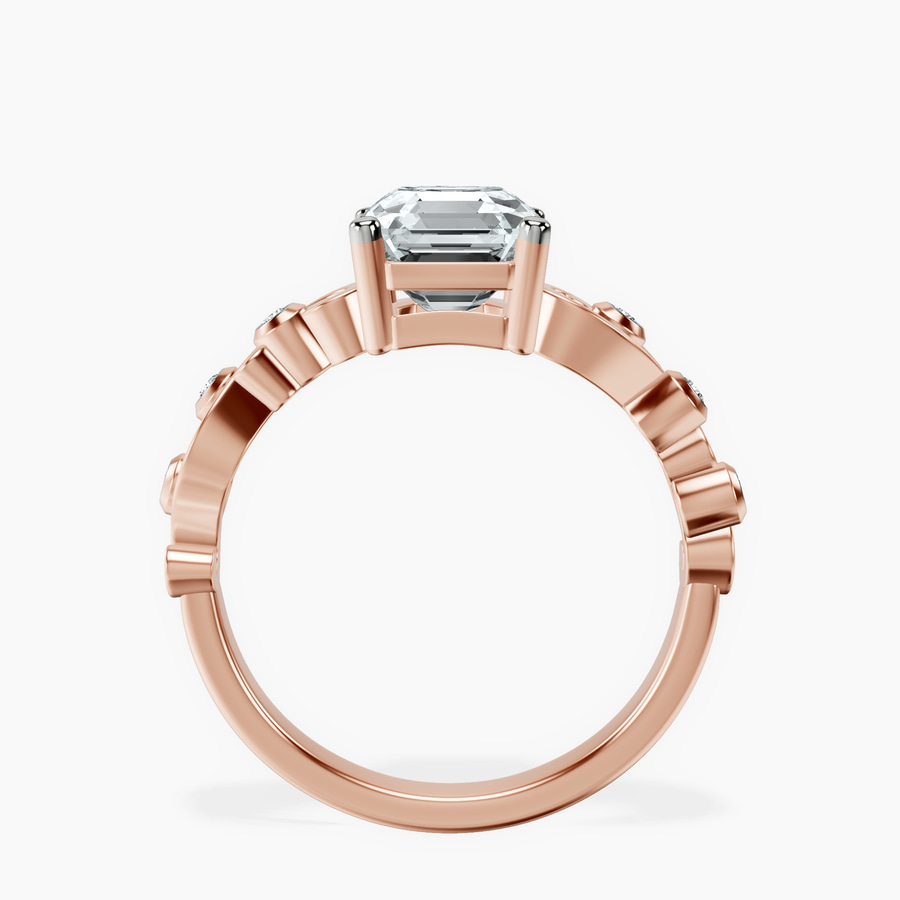 14kt Rose Gold Catrina Cutwork Lab Diamond Ring side right image one