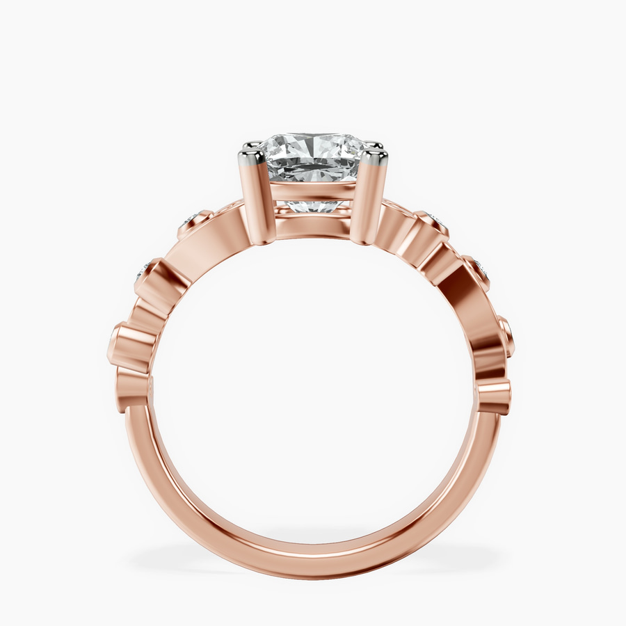 18ct Rose Gold Catrina Cutwork Lab Diamond Ring side right image one