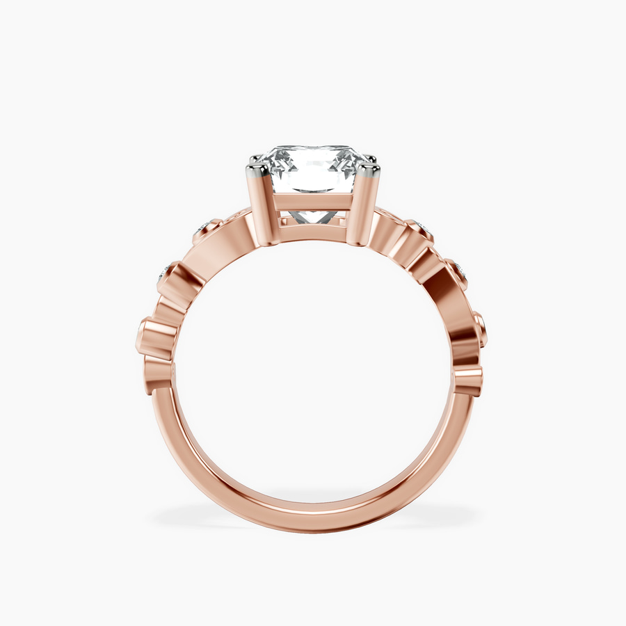 14kt Rose Gold Catrina Cutwork Lab Diamond Ring side right image one