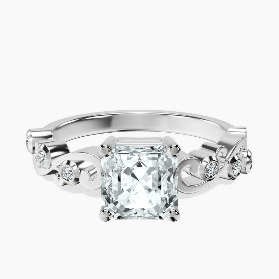 Platinum Catrina Cutwork Lab Diamond Ring front image