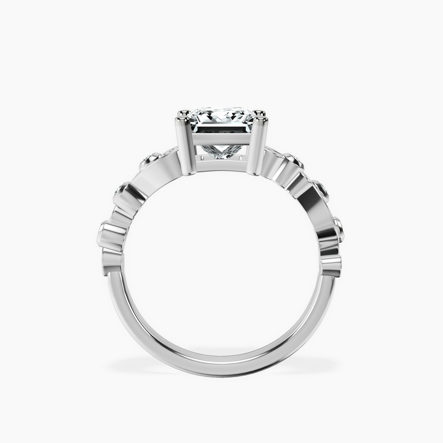 18kt White Gold Catrina Cutwork Lab Diamond Ring side right image one